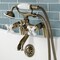 Kingston Brass Deck Mount Clawfoot Tub Faucet with Hand Shower, Antique Brass KS267PXAB - alternate 5